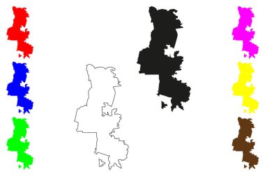 Tonala şehri (Amerika Birleşik Devletleri, Meksika, Jalisco Eyaleti) harita vektör çizimi, çizim Tonala haritası