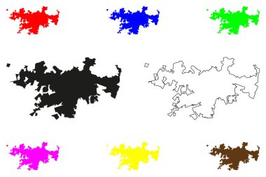 Zacatecas şehri (Amerika Birleşik Devletleri, Meksika, Zacatecas Eyaleti) harita vektör çizimi, Zacatecas haritası
