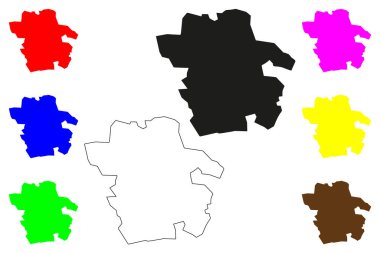 Taourirt şehri (Fas Krallığı) harita vektör illüstrasyonu, Taourirt haritasını çiz