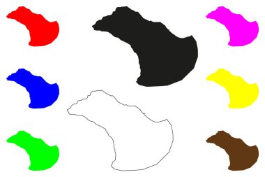 Pemba şehri (Mozambik Cumhuriyeti) harita vektör çizimi, karalama Pemba haritası