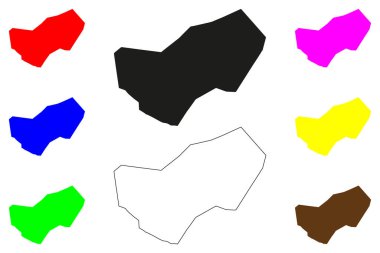 Quelimane şehri (Mozambik Cumhuriyeti) harita vektör çizimi, çizim Quelimane haritası