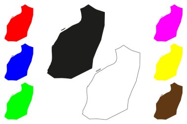 Hpa-an şehri (Myanmar Birliği Cumhuriyeti, Burma) harita vektör çizimi, çizim Pa-an haritası