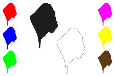 Dawei şehri (Myanmar Cumhuriyeti, Burma) harita vektör çizimi, çizim Tavoy haritası