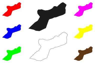 Rundu Şehri (Namibya Cumhuriyeti) harita vektör çizimi, çizim Rundu haritası