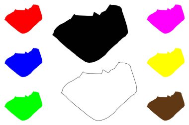 Bhalwal şehri (Pakistan İslam Cumhuriyeti) harita vektör illüstrasyonu, çizim Bhalwal haritası