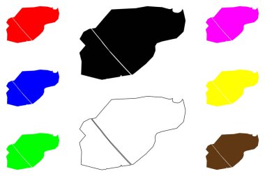 Daska şehri (Pakistan İslam Cumhuriyeti) harita vektör çizimi, çizim Daska haritası