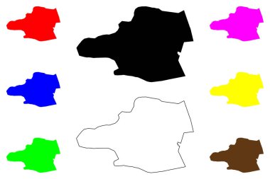 Chakwal şehri (Pakistan İslam Cumhuriyeti) harita vektör çizimi, çizim Çakal haritası