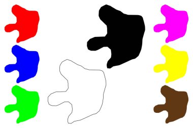 Khushab şehri (Pakistan İslam Cumhuriyeti) harita vektör çizimi, Khushab haritası çizimi