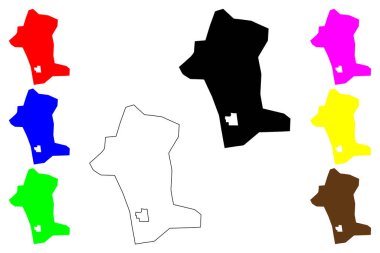 Muridke şehri (Pakistan İslam Cumhuriyeti) harita vektör çizimi, çizim Muridke Tahsil haritası