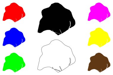 Murree şehri (Pakistan İslam Cumhuriyeti) harita vektör çizimi, çizim Murree haritası