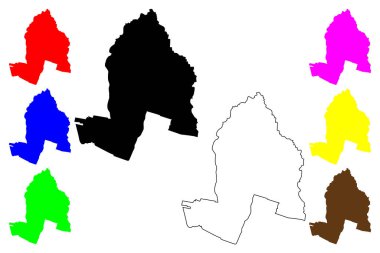 Capiata şehri (Paraguay Cumhuriyeti) harita vektör illüstrasyonu, çizim Capiata haritası