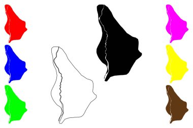 Huaraz şehri (Peru Cumhuriyeti) harita vektör çizimi, çizim San Sebastian de Huaraz, Waraq veya Warash haritası