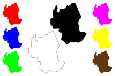 Cajamarca şehri (Peru Cumhuriyeti) harita vektör çizimi, çizim Kashamarka haritası