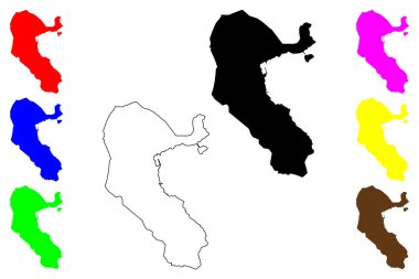 Puno şehri (Peru Cumhuriyeti) harita vektör çizimi, çizim San Carlos de Puno haritası