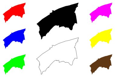 Angono şehri (Calabarzon Bölgesi, Filipinler Cumhuriyeti, ROP) harita vektör çizimi, çizim Angono haritası