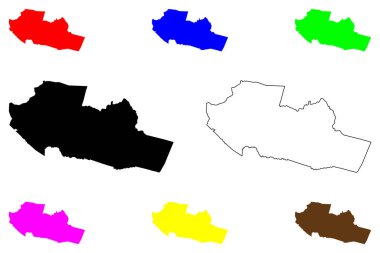 Bago şehri (Negros Adası Bölgesi, Filipinler Cumhuriyeti, ROP) harita vektör çizimi, karalama çizimi Bago haritası