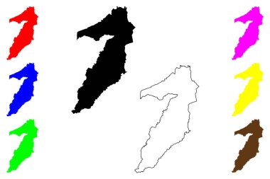 Binan şehri (Calabarzon Bölgesi, Filipinler Cumhuriyeti, ROP) harita vektör çizimi, çizim Binan haritası