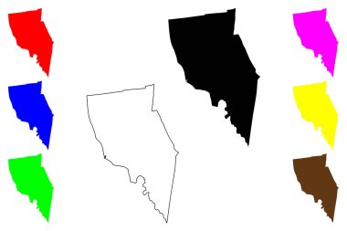 Bulan şehri (Bicol Region, Filipinler Cumhuriyeti, ROP) harita vektör çizimi, çizim Bulan haritası