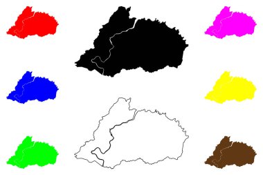 Cabanatuan şehri (Merkez Luzon Bölgesi, Filipinler Cumhuriyeti, ROP) harita vektör çizimi, karalama çizimi Cabanatuan haritası