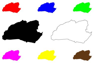 Calamba şehri (Calabarzon Bölgesi, Filipinler Cumhuriyeti, ROP) harita vektör çizimi, çizim Calamba haritası