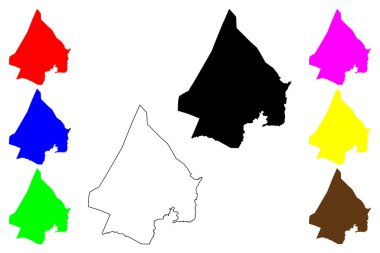 Otomobil Şehri (Merkez Visayas Bölgesi, Filipinler Cumhuriyeti, ROP) harita vektör illüstrasyonu, çizim çizimi Carcar haritası