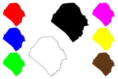 Naga şehri (Merkez Visayas Bölgesi, Filipinler Cumhuriyeti, ROP) harita vektör çizimi, çizim çizimi Naga haritası