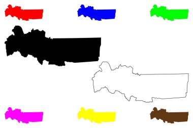 Norzagaray şehri (Orta Luzon Bölgesi, Filipinler Cumhuriyeti, ROP) harita vektör çizimi, çizim Norzagaray haritası