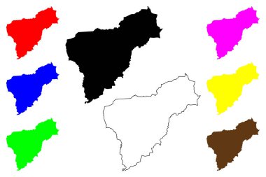 Pandi şehri (Merkez Luzon Bölgesi, Filipinler Cumhuriyeti, ROP) harita vektör illüstrasyonu, Pandi haritası çizimi
