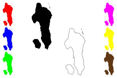 Samal Şehri (Davao Bölgesi, Filipinler Cumhuriyeti, ROP) harita vektör çizimi, Samal Adası Bahçe Şehri veya IGaCOS haritası