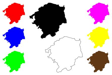 San Carlos şehri (Ilocos bölgesi, Pangasinan ili, Filipinler Cumhuriyeti, ROP) harita vektör çizimi, çizim San Carlos haritası