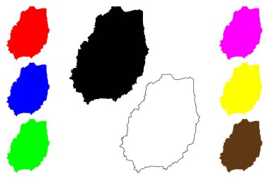 Santa Maria şehri (Orta Luzon Bölgesi, Filipinler Cumhuriyeti, ROP) harita vektör çizimi, Santa Maria de Pandi haritası