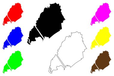 Taytay şehri (Calabarzon Bölgesi, Filipinler Cumhuriyeti, ROP) harita vektör çizimi, karalama çizimi Taytay haritası