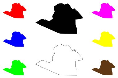 Tboli şehri (Soccsksargen Bölgesi, Filipinler Cumhuriyeti, ROP) harita vektör çizimi, çizim T 'Boli haritası