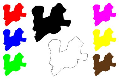 Oktyabrsky şehri (Rusya, Rusya Federasyonu) harita vektör çizimi, Oktyabrsky haritasını çiz