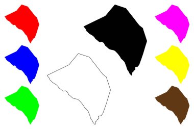 Mbour şehri (Senegal Cumhuriyeti) harita vektör çizimi, çizim M 'Bour haritası