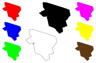 Botshabelo şehri (Güney Afrika Cumhuriyeti, RSA) harita vektör çizimi, çizim çizimi Botshabelo haritası