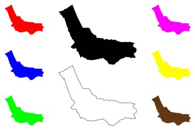 Alcobendas şehri (İspanya Krallığı) harita vektör çizimi, çizim çizimi Alcobendas haritası