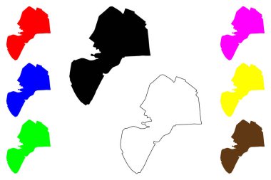 Getafe şehri (İspanya Krallığı) harita vektör çizimi, çizim çizimi Getafe haritası