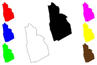 Dehiwala-Lavinia şehri (Sri Lanka Demokratik Sosyalist Cumhuriyeti, Seylan) harita vektör çizimi, çizim Dehiwala Lavinia Dağı haritası