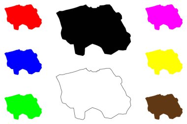 Linkoping Şehri (İsveç Krallığı) harita vektör çizimi, çizim çizimi Linkoping haritası