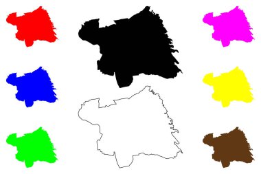 Yuanlin şehri (Çin Cumhuriyeti, ROC, Tayvan) harita vektör çizimi, çizim Inrin haritası