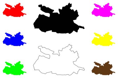 Mbeya şehri (Tanzanya Birleşik Cumhuriyeti) harita vektör çizimi, çizim Mbeya haritası
