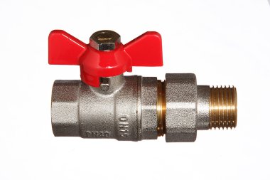 Beyaz arka plan üzerinde küresel vana