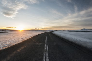 İzlanda'daki uzaktan Otoban
