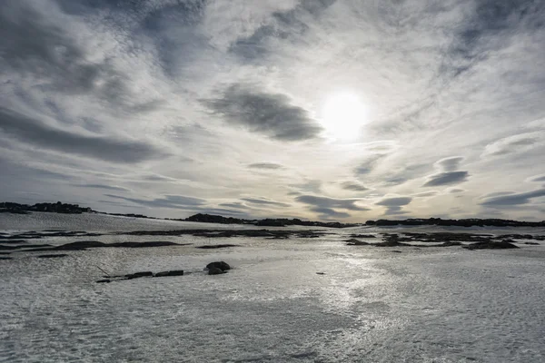 Téli táj: Myvatn, Izland — Stock Fotó