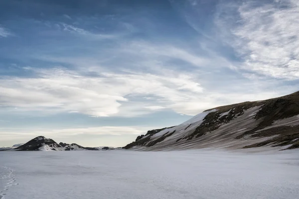 Paisaje invernal en Myvatn, Islandia — Foto de Stock