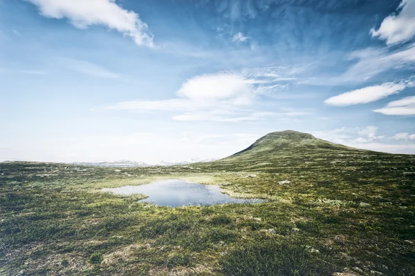 Lappföldön a Midnight Sun — Stock Fotó