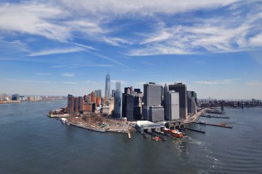 New York, Ny, ABD: Şehir merkezindeki Manhattan New York havadan görünümü