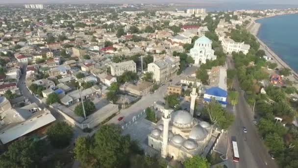 Αέρα της πόλης. Κριμαία. Evpatoriya — Αρχείο Βίντεο