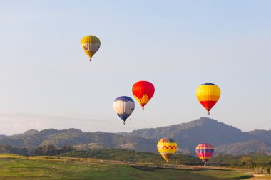 Chiangrai, Tayland - 29 Kasım 2015: sıcak hava balon çiftlik festiva